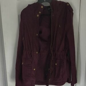 Elegant Maroon Utility Jacket for Women